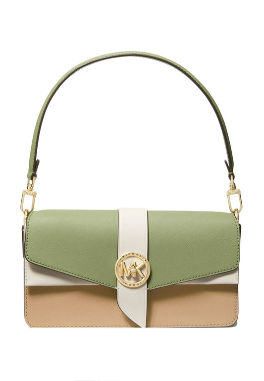 Michael Kors Greenwich Medium Convertible Shoulder Bag - Camel Brown/Multi