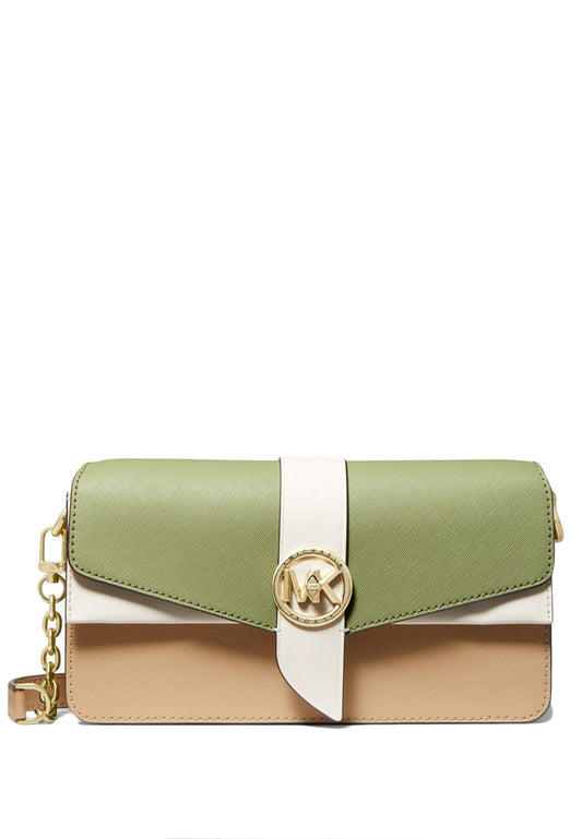 Michael Kors Greenwich Medium Convertible Shoulder Bag - Camel Brown/Multi