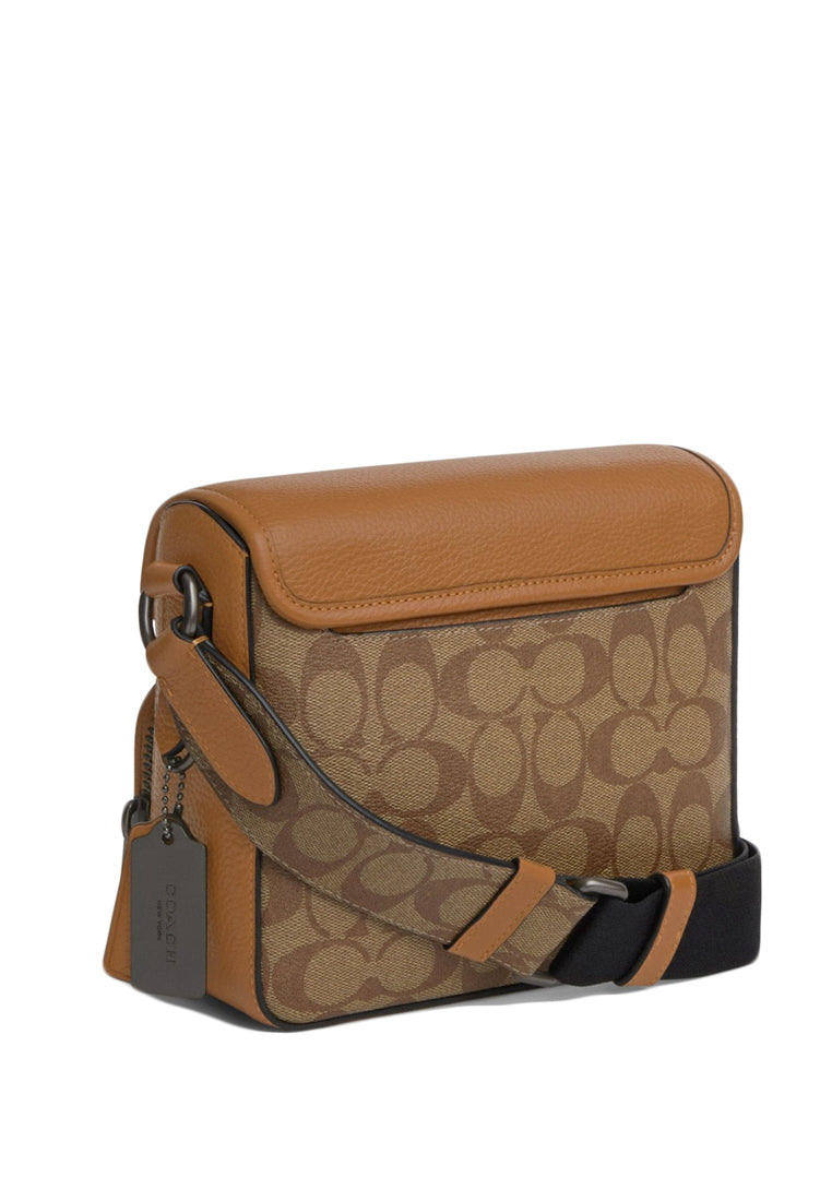 Coach Mens Sullivan Flap Crossbody Bag - Brown