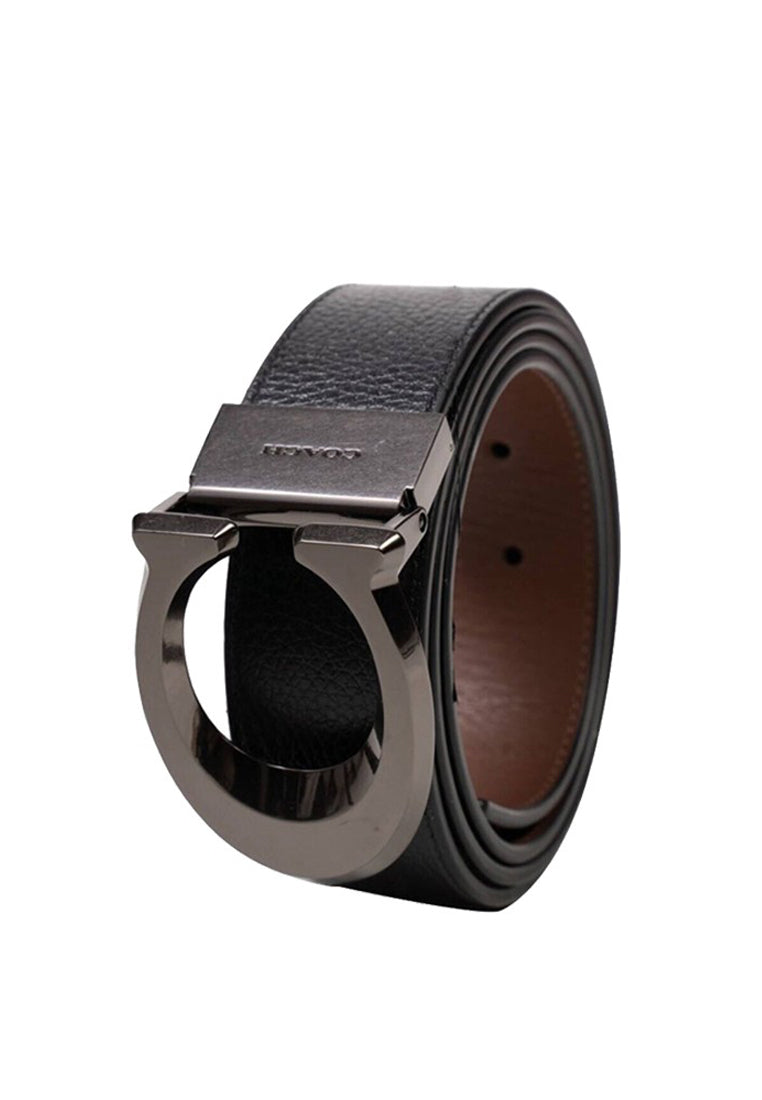 Coach Mens Signature Buckle Cut To Size Reversible Belt 38MM - Black