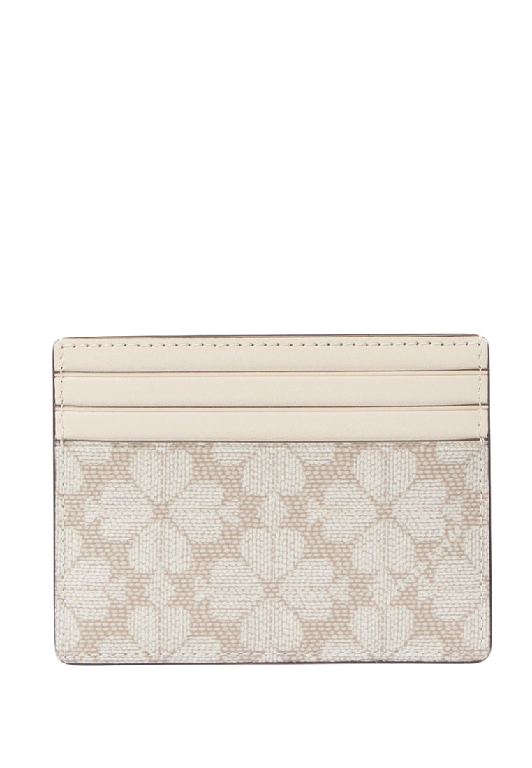 Kate Spade Signature Spade Flower Small Slim Card Holder - Dark Beige