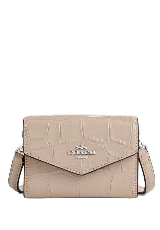 Coach Mini Envelope Wallet With Strap - Stone