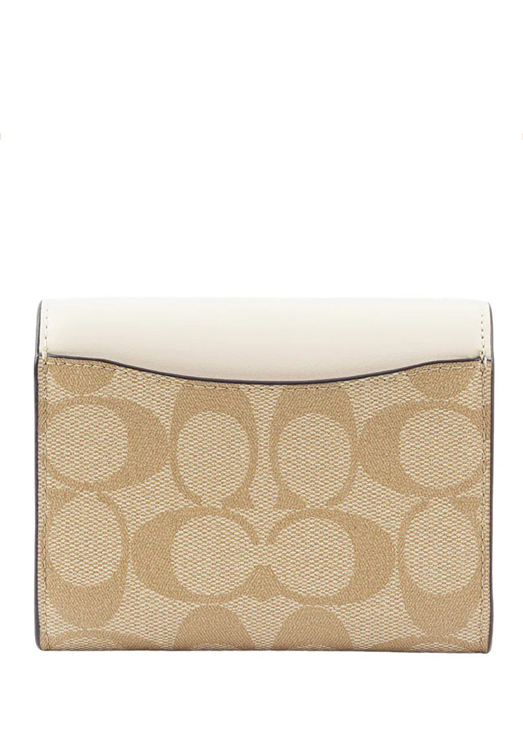 Coach Mini Envelope Wallet With Strap In Signature Canvas - Light Brown