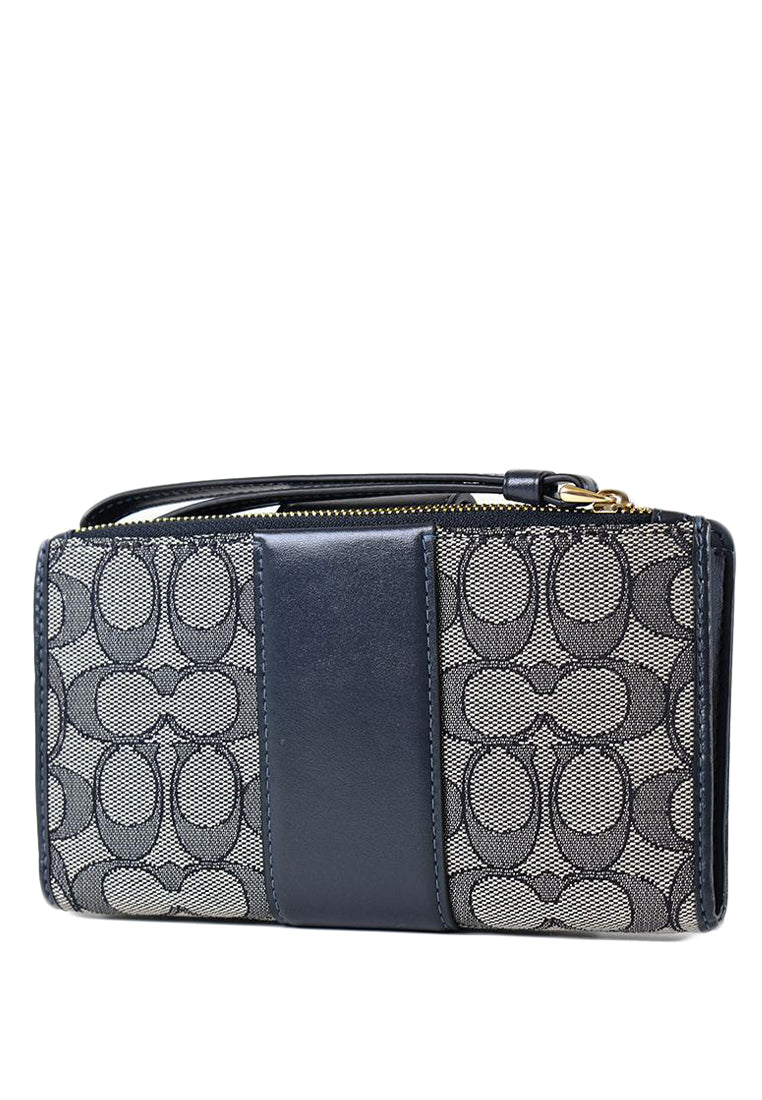 Coach Phone Wallet in Signature Jacquard - Midnight Navy