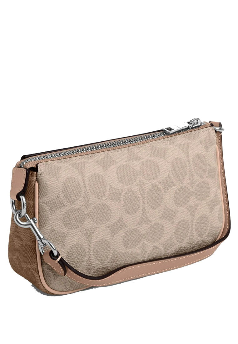 Coach Nolita 19 In Blocked Signature Canvas - Sand Taupe