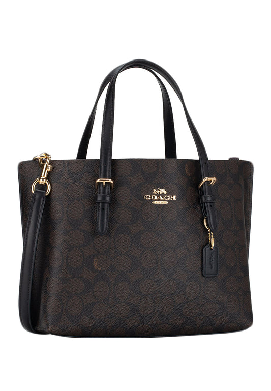 Coach Mollie Tote 25 In Signature Canvas - Walnut Black