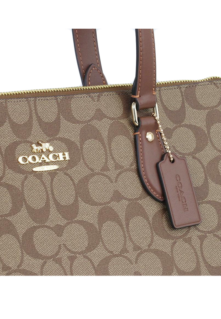 Coach Gallery Tote Bag In Signature Canvas - Khaki/Brown