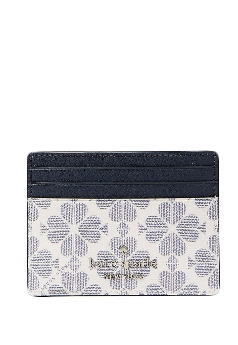 Kate Spade Signature Spade Flower Small Slim Card Holder - Navy