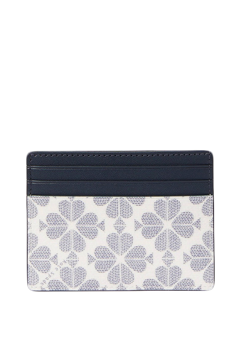 Kate Spade Signature Spade Flower Small Slim Card Holder - Navy