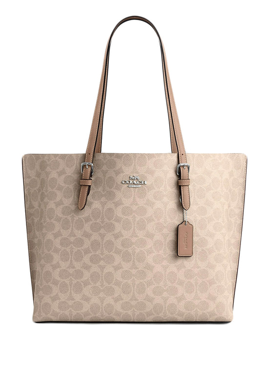 Coach Mollie Tote Bag In Signature Canvas - Sand Taupe