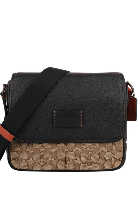 Coach Mens Sprint Map Bag 25 In Signature Jacquard - Brown/Black