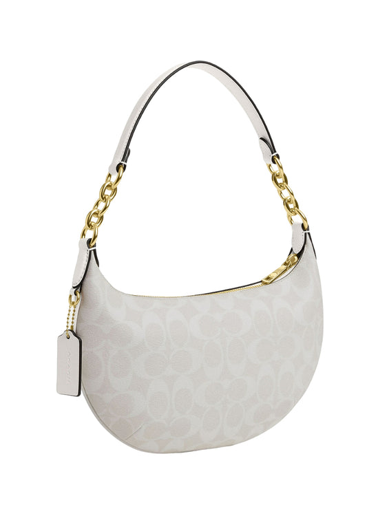 Coach Payton Hobo In Signature Canvas - White