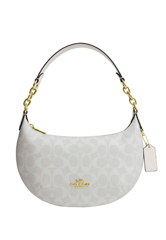 Coach Payton Hobo In Signature Canvas - White