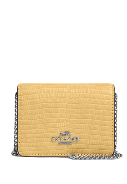 Coach Mini Wallet On A Chain - Yellow