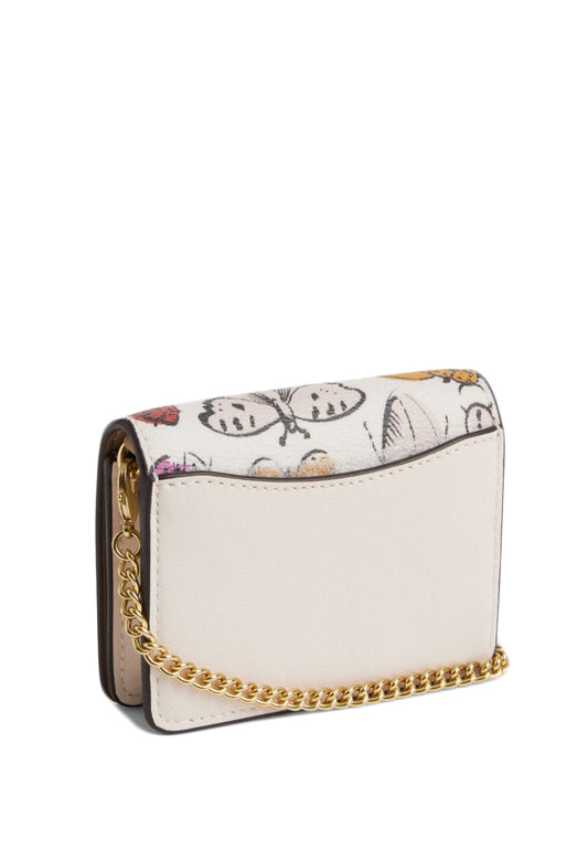 Coach Mini Wallet On A Chain With Creature Print - White/Multi