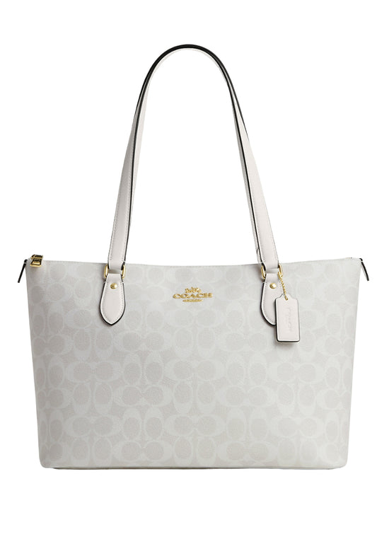 Coach Gallery Tote Bag In Signature Canvas - White