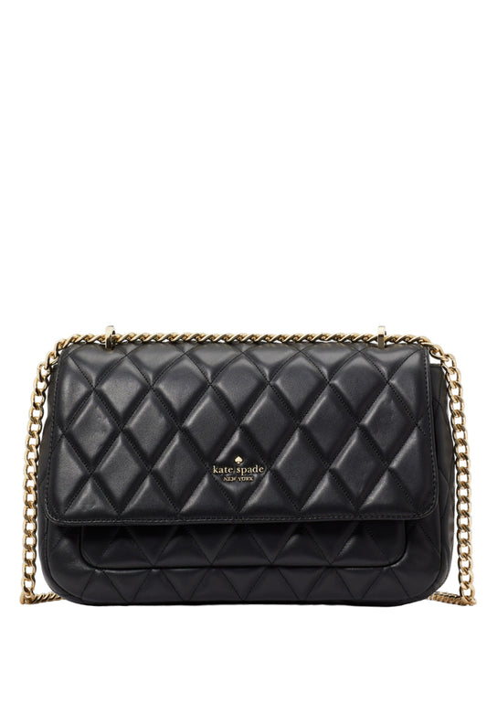 Kate Spade Carey Medium Flap Shoulder Bag - Black